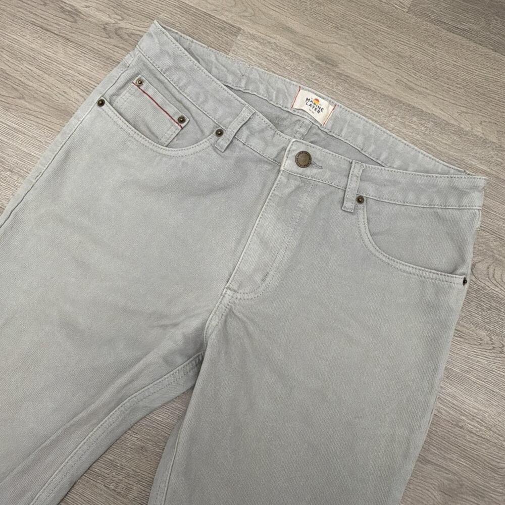 Marine Layer Corduroy Pants Men’s 32x32 Gray Slim Straight